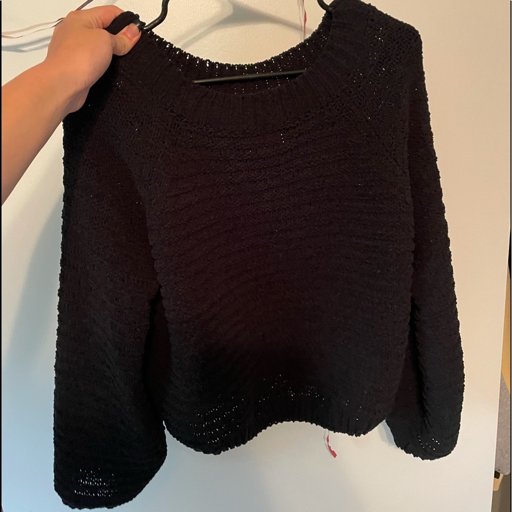 black sweater